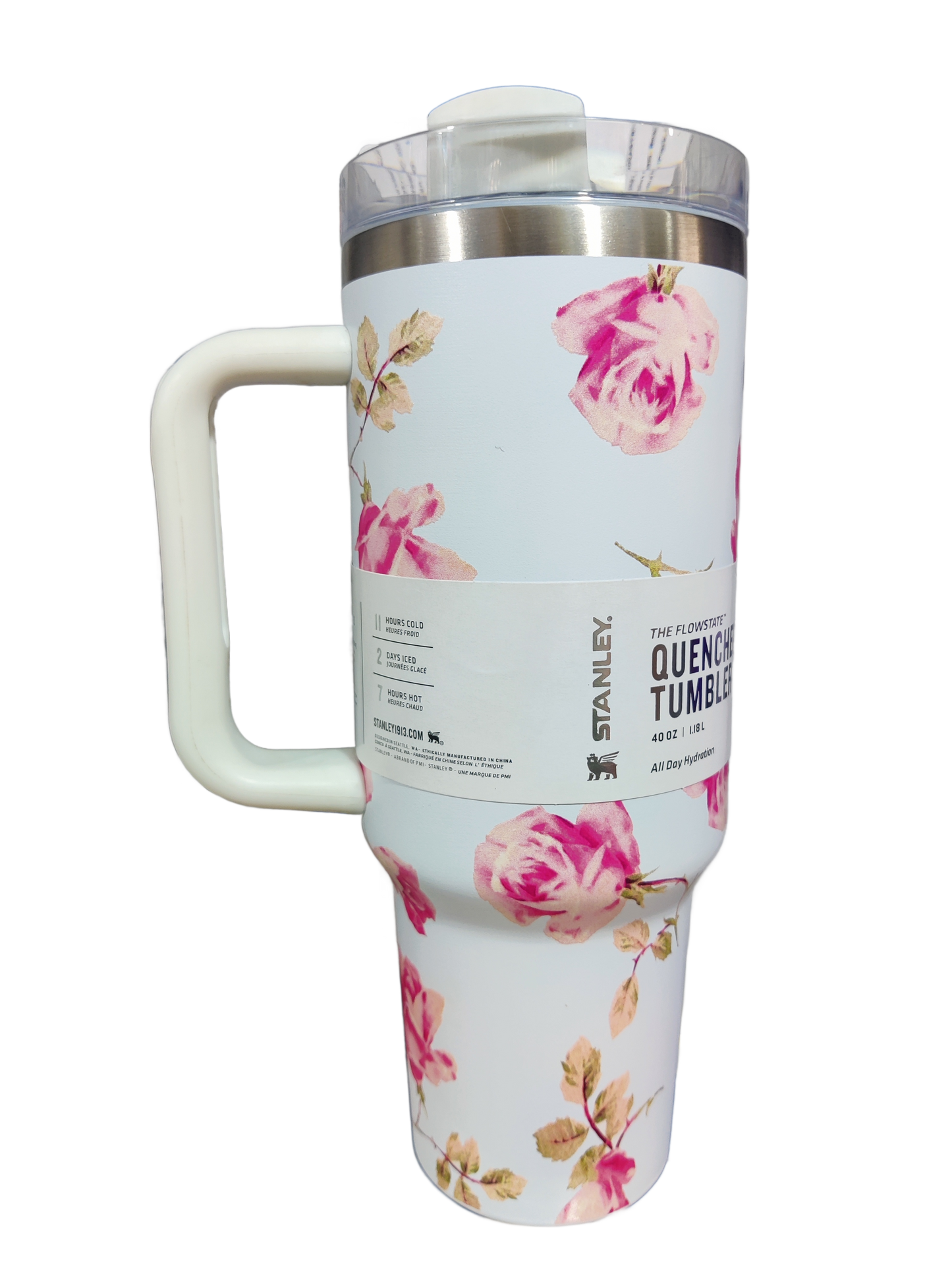 Stainless Steel tumbler With Stanley printed Box and catalogue Straw included Premium Quality