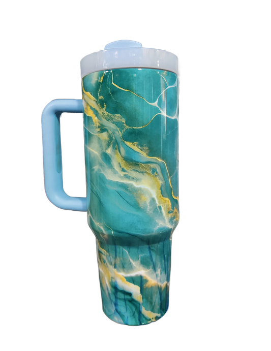 Stainless Steel tumbler With Stanley printed Box and catalogue Straw included Premium Quality