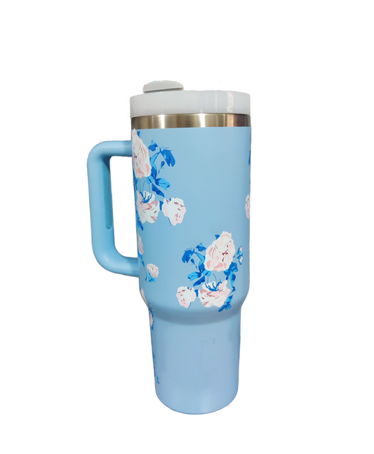 Stainless Steel tumbler With Stanley printed Box and catalogue Straw included Premium Quality