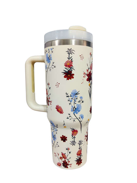 Stainless Steel tumbler With Stanley printed Box and catalogue Straw included Premium Quality